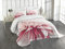 ABAKUHAUS Dahlie Tagesdecke Set, Close up Blumenblüte, Set mit Kissenbezügen Waschbar, für Doppelbetten 264 x 220 cm, Weiß Elfenbein