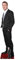 STAR CUTOUTS CS786 Ryan Gosling Black Suit Cute Smile Lifesize Pappfigur mit kostenlosem Desktop-Papp-Standee, stehend, 185 cm hoch