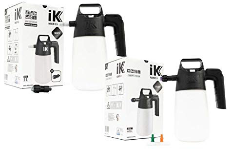 iK PUMP SPRAYER COMBO KIT (2-Pack) 35 oz iK FOAM 1.5 Professional Auto Detailing Foamer + iK MULTI 1.5 Multi-Purpose Pressure Sprayer | Pro Quality Tough with Easy To Use Design