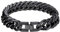 Bandmax Herren Armkette 21cm/12mm massive Panzer Armband schwere Schwarz Panzerkette Armband für Männer Jungen, kubanische Gliederarmband Modeschmuck Accessoire für tägliches Tragen