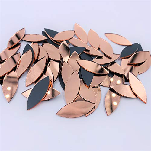 CHENRUI Mosaik-Spiegel in Blütenform, 150 Stück (Roségold)