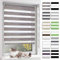 BelleMax Doppelrollo Klemmfix ohne Bohren & mit Bohren, 45x120cm(BxH), Marmor Grau, Duo Rollo, Sonnenschutz lichtdurchlässig Blickdicht, Klemmrollo Fensterrollo, Rollos für Fenster und Tür