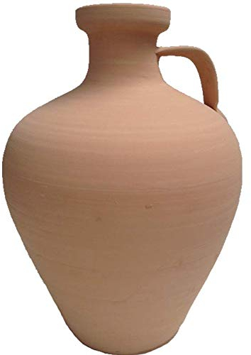 Cantaro tradicional de BARRO NATURAL hecho a mano 40 alto x 27 cm ancho