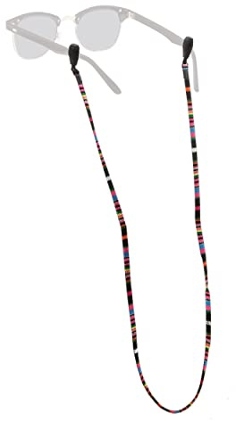 Chums Baja Urban Print Glasses Retainer - Woven Sunglasses Eyewear Holder Strap (Black Multi)