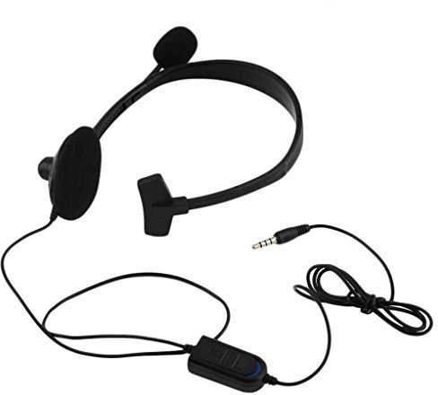 rongweiwang Black Wired Gaming Game Music Earphone PS4 earphone Headset Earphone for PS4 VOL Portable