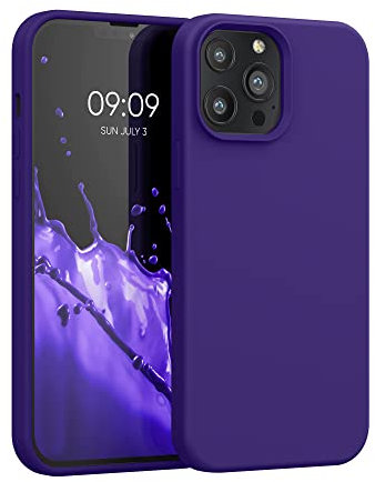 kwmobile Case Compatible with Apple iPhone 13 Pro Max Case - TPU Silicone Phone Cover with Soft Finish - Velvet Blue