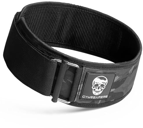 Gymreapers Schnellverriegelnder Gewichthebergürtel für Herren, Fitnessgürtel für Powerlifting, Kreuzheben, Gürtel mit 10,2 cm Neopren-Metallschnalle, Rückenstütze, Gewichthebergürtel für Damen