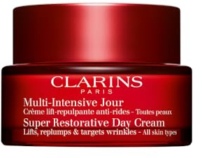 Clarins Super Restorative Day Cream | Anti-Aging Moisturizer For Mature Skin Weakened By Hormonal Changes | Replenishes, Illuminates & Densifies Skin | Lifts & Smoothes | Targets Age Spots & Wrinkles