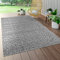 Paco Home Outdoor Teppich Wetterfest Wohnzimmer Balkon Küche Orientalisch Ornament Skandinavisch Geometrisches Muster 3D Effekt Modern, Grösse:200 cm Rund, Farbe:Anthrazit