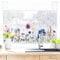 WandSticker4U®- Wiederverwendbare Fensterbilder Sommer BLUMENWIESE selbstklebend (85x35 cm) I Fenstersticker Fensteraufkleber Blumen Pflanzen Kinderzimmer Wohnzimmer Küche Fenster Deko