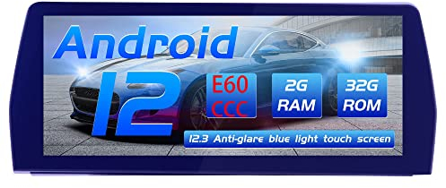 AneQu Carplay display per BMW E60 Serie 5 2005-2008 CCC Sistema 8-Core 32GB ROM con iDrive Mantenuto Blu-rayScreen da 12,3 con (CCC) Android auto/LTE