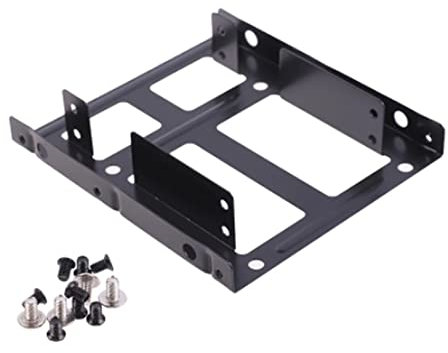 JUJIAN Double Layer SSD Metal Frame 2.5 To 3.5 Internal Mount Computer SSD Hard Drive Dual Desktop Converter Adapter Tray