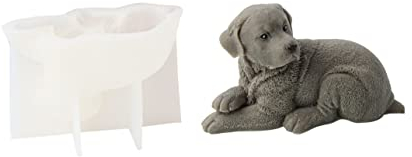 Xidmold 3D Hund Silikonform Kerzenform Seifenform Hund Silikon Formen Tier Backform für Tortendeko, Schokolade, Seife, Sojawachs Kerzen, Handwerk (Hund E)