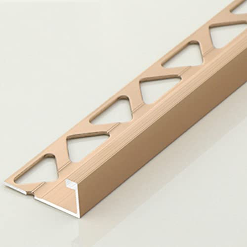 LAIDEPA Flieseneckleiste aus Aluminiumlegierung Hintergrundwand rechtwinklige Metallzierleiste Höhe: 13,9 mm Fliesenprofil Winkel Aluminium Schließkantendichtleiste,Rose Gold,140cm