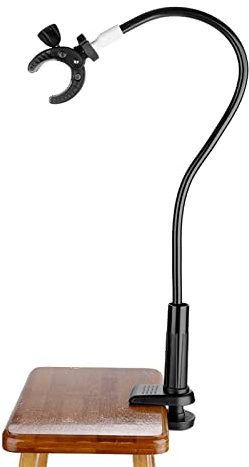 Yosoo Health Gear Pet Hair Dryer Holder 360° Rotatable Dog Hair Dryer Stand, Aluminum Alloy Gooseneck Pet Hair Dryer Bracket with Adjustable Clamp Mount, Pet Grooming Supplies