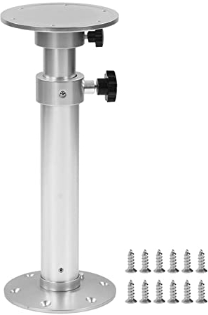 Fockety Tischbein-System für Wohnmobil oder Boot, 445-690mm höhenverstellbar Abnehmbarer Tischsockel Standbeinfuß, 360° Drehung Aluminiumlegierung Tischsockel Standbein für Wohnmobil