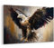 Dekomundo Bild mit Adler in der Luft Gemälde als Kunstdruck Leinwandbild für Wohnzimmer Schlafzimmer Büro, 60 x 90 cm