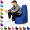 PATCH HOME Gamer Kissen & Lounge Sitzsack – befüllbar mit Reißverschluss, gefüllt mit Styropor, geeignet für In- & Outdoor. Perfekt als Gaming Sessel Sitzkissen (Blau, Ø 65cm x Höhe 70cm Junior)