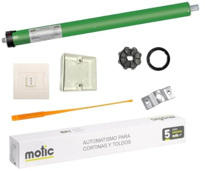 MOTIC Mot 50 Motore per tende e tende da sole, tubo ottagonale da 60 mm per tende e tapparelle, motori per motorizzare tapparelle, meccanismo con interruttore, tapparella elettrica Fino a 115 kg