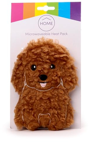 Puckator Cavapoo Fluffy Dog Microwavable Plush Lavender Heat Pack - Heating Pads - Hot Heat and Ice Cold Cool Pack Packs Bag for Sport Injuries Knee Back Pain - Bed Warmer - Wellness Health Products