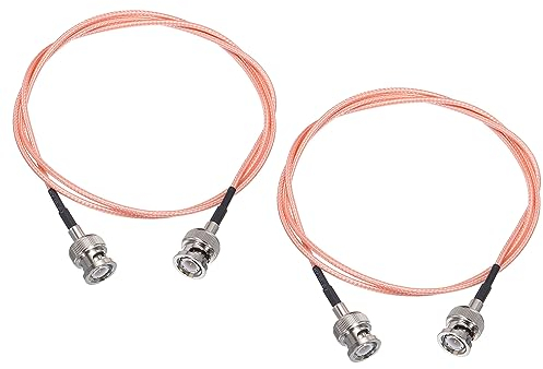 sourcing map RG316 Koaxialkabel BNC Männlich zu BNC Stecker Geringer Verlust RF Koaxial Kabel 3FT 50 Ohm Orange 2Stk