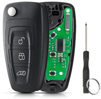 GZXNKEY 433MHZ ID49 Chip Car Remote Key Fob Per Ford Transit Custom Tourneo Custom chiave 2015 - 2020 con HU101 Lama Cacciavite Portachiavi