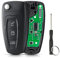 GZXNKEY 433MHZ ID49 Chip Car Remote Key Fob Per Ford Transit Custom Tourneo Custom chiave 2015 - 2020 con HU101 Lama Cacciavite Portachiavi