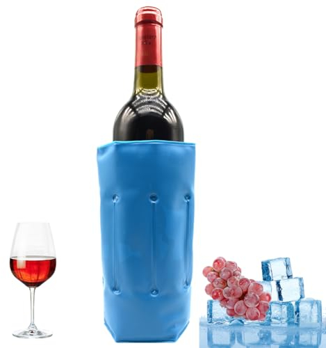 Raffredda Bottiglie Refrigeratore per Vino Attivo, Senza Ghiaccio Vodka, Tequila, Refrigeratore per Bottiglia di Vino- Blu