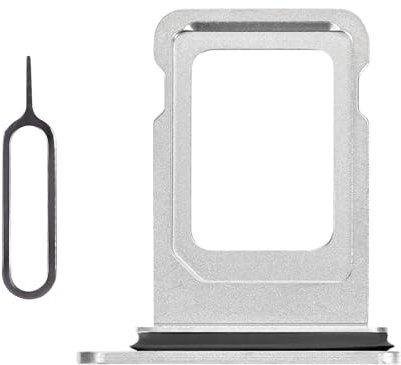 Risidamoy for iPhone X Silver Single SIM Card Tray Slot Replacement | Single SIM Version Card Slot with Waterproof Rubber Ring Repair Fix Kit Card Removal Tool for iPhone 10 A1865 A1901 A1902