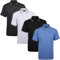 True Face Mens Tshirts Polos Pique Tipping Pocket Collar Buttoned Regular Fit Top Tip Set 2-4 Pack XL