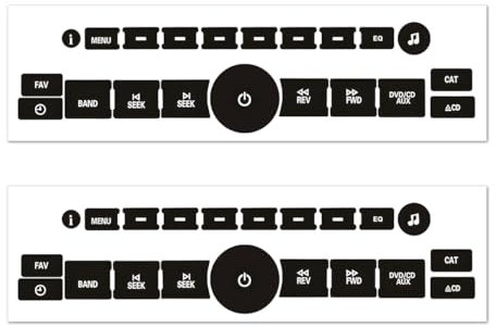 JNNJ 2 Stück A/C Klimaanlage Knopf Aufkleber, Auto Klimabedienteil Aufkleber, Auto Steuerschalter-Knopf Reparatur Aufkleber, für Fahrzeug LKW(20 Tasten)