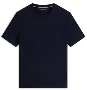 Tommy Hilfiger Herren T-Shirts Kurzarm Essential Regular Fit Rundhalsausschnitt, Blau (Desert Sky), 3XL