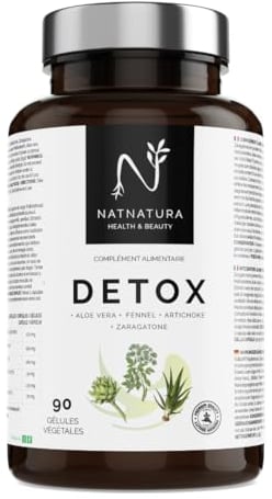 Détox minceur Puissant et Rapid - Detox Foie, Intestin & Colon - Draineur - Améliorez votre digestion et éliminez les toxines - Aloe Vera, Artichaut, Fenouil - 90 Gélules Vegan
