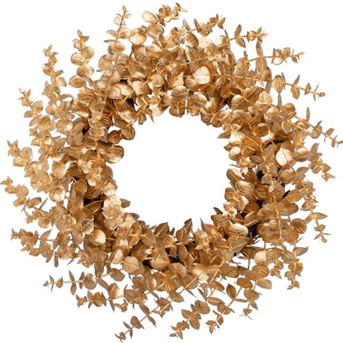 Couronne de Noël de 51 cm - Couronne d'eucalyptus - Décoration de Noël - Couronne de porte pour l'Avent, décoration murale ou décoration de Noël - Pour porte d'entrée, décoration murale ou sapin de