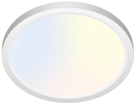 zemty 12W LED Ceiling Light, 3000K/4000K/6500K Bathroom Lights IP44 Waterproof, Ultra Thin Round Flush Lighting for Toilet Porch Hallway Utility Room 16cm