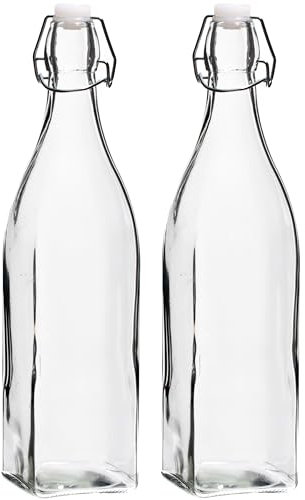 Bouteilles pivotantes carrées Cookinglife - 1 litre - 2 pièces