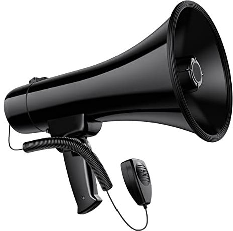 megaphone portable speaker handheld bullhorn with detachable mic recording usb port for indoor outdoor activity - handheld mic microphone