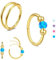 AVYRING 18G Blauer Opal Nasenring für Damen, 316L Chirurgenstahl Gold Clicker Nasenringe mit Scharnier, vielseitiger Septum-Piercingschmuck für Conch, Rook, Knorpel, Tragus und Helix Ohrringe, 10mm