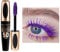 Mascara viola impermeabile, 10 ml, resistente all'acqua, a lunga durata, volumizzante, per Natale, Halloween, feste, matrimoni (Tubo nero - Viola)