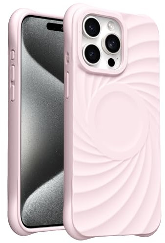 ORNARTO VORTUXE für iPhone 15 Pro Max Hülle Silikon 6.7 | 2X Militär-Grade Fallschutz | Kompatibel mit MagSafe | Sleek Ästhetik Flüssigsilikon Handyhülle iPhone 15 Pro Max - Rosa