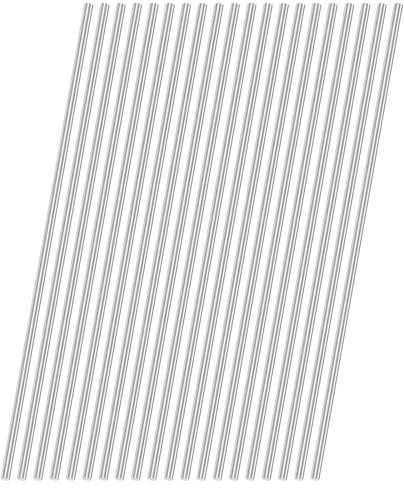 M METERXITY 20-Pack 304 Stainless Steel Solid Round Rod, 3.5x200mm Metal Solid Shaft Rods for DIY Craft/Model Car/Helicopter Airplane/Metal Working, Lathe Bar Smooth Stock [0.13x7.87IN]