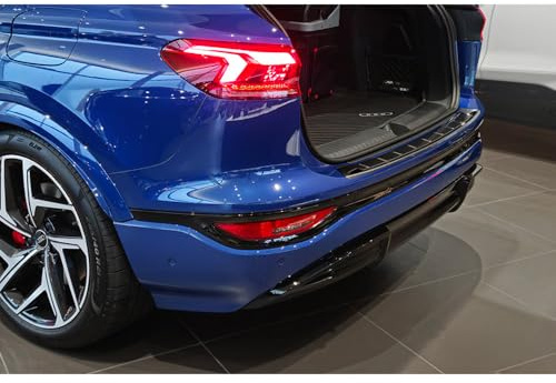 Avisa Edelstahl Heckstoßstangenschutz Shadow Premium passgenau | kompatibel mit Audi Q6 e-tron (GFB) 2024- - Schwarz / Hochglanzschwarz