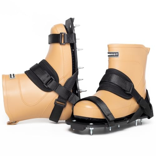 Epoxy Floor Spiked Shoes with 1 Short Spikes – Adjustable Nylon Straps, X-Shape Design & Ankle Pads for Self-Leveling, Epoxy, Concrete Coating, Paint Overlay – Black, 1 Pair, Unisex