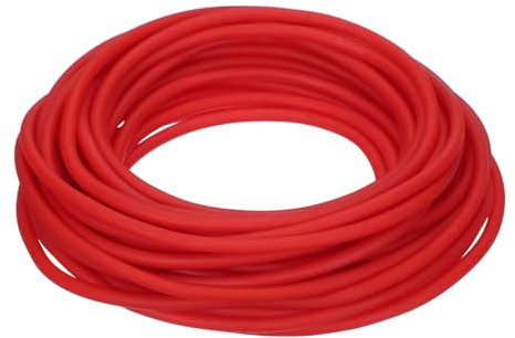 YELARXI Naturlatex-Gummiband, 10 m, Ersatzbänder für Schleudern, 0,4 x 0,2 cm (ODxID), schwerer Zugschlauch, elastische Gummibänder für Erwachsene, Outdoor, Jagd, Schießspiele, Rot
