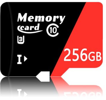 Hcnzdwe 256Go Micro Carte Jusqu’à 100 MB/S, Carte mémoire avec A2 Class10 U3 V30 Full HD vidéo TF Carte pour Smartphones, tablettes, Drones -ZD256Go