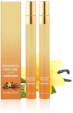 Vanilla Perfume, Eau de Parfum mit Vanille-Extrakt für Frauen, Mini-Parfüm mit Vanille-Parfümöl, Reisegröße und langlebig, erfrischt Körper und Haar (10ml, 2pc)