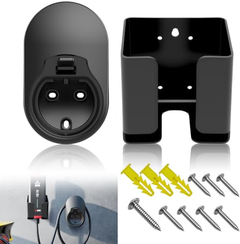 Support Cable Voiture Electrique Type 2 Support Chargeur Voiture Electrique | Support Mural, Organisateur d Câbles, Voiture Accessoires, Support de Type 2 Chargeur, pour Câble EV, Station de Charge, Noir