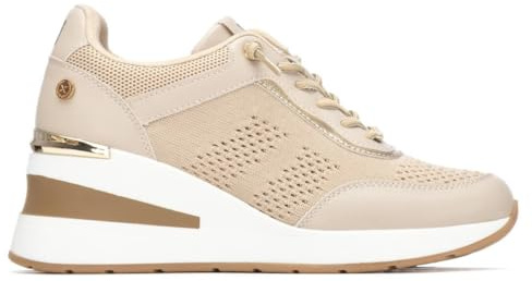 XTI - Sportschuhe Sneaker Damen Beige - Bequeme und vielseitige Schuhe - Casual Mode - Modell 14544701 (Größe 37)