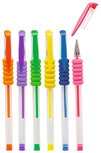moses. Happy Day Neon-Gelstifte 6er-Set – Gel-Pens mit ergonomischem Griff, leuchtende Neon-Farben für Schule, Büro & kreative Projekte