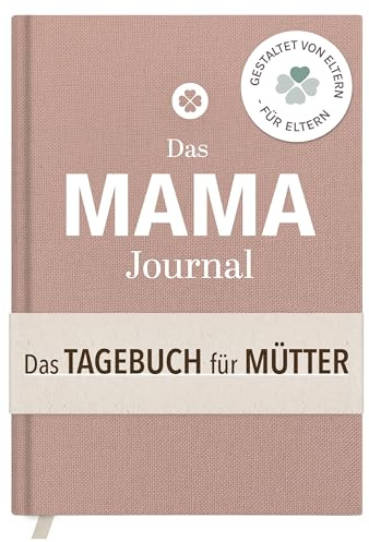 mintkind® Tagebuch für Mamas – Mama Journal Achtsamkeit, Leinen Rose | Tägliche Reflexion und Self-Care Routine in Minuten, A5 mit 180 Seiten – Geschenk zum Muttertag